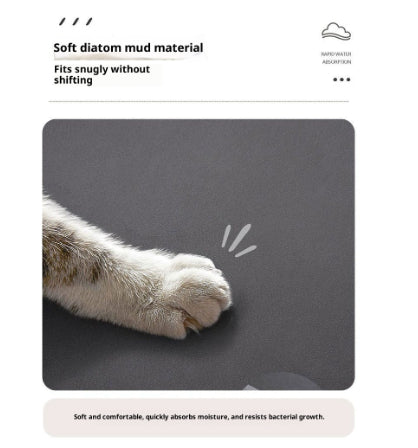 KFX-7063485 Diatomite Pet Comfort Pad - Splash-proof, Absorbent, Washable, Square Design for Cats and Dogs