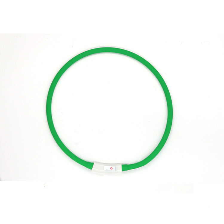 KFX-7063613 Luminous USB Charging Silicone Dog Collar with Multiple Color Modes