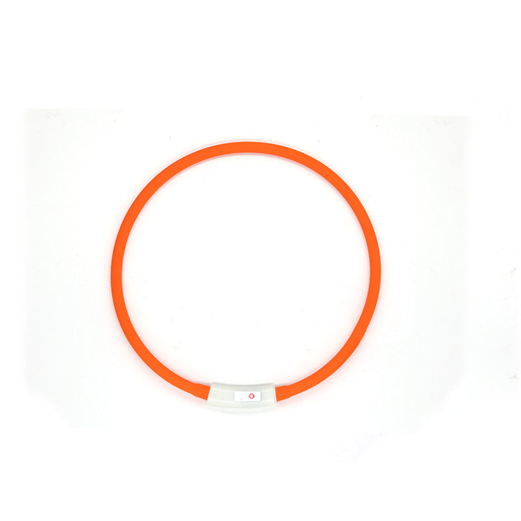 KFX-7063613 Luminous USB Charging Silicone Dog Collar with Multiple Color Modes