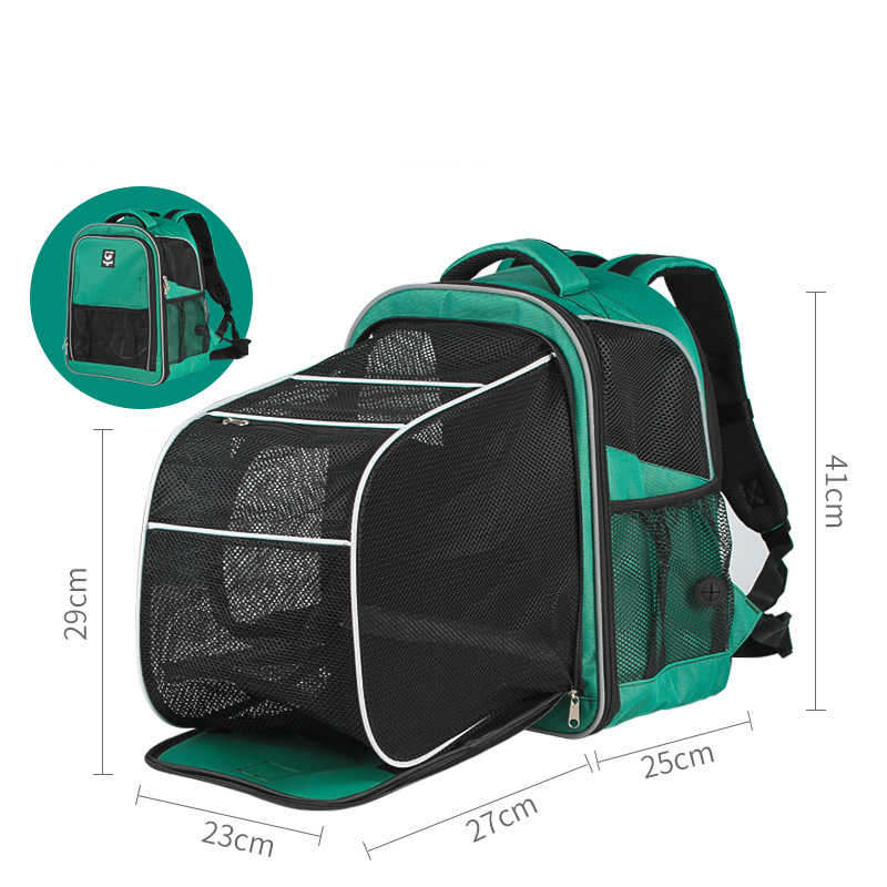 KFX-7063869 Portable Space Capsule Backpack for Dogs – Large Capacity, One & Two-Way Expansion, Available in Malachite Green and Starry Gray