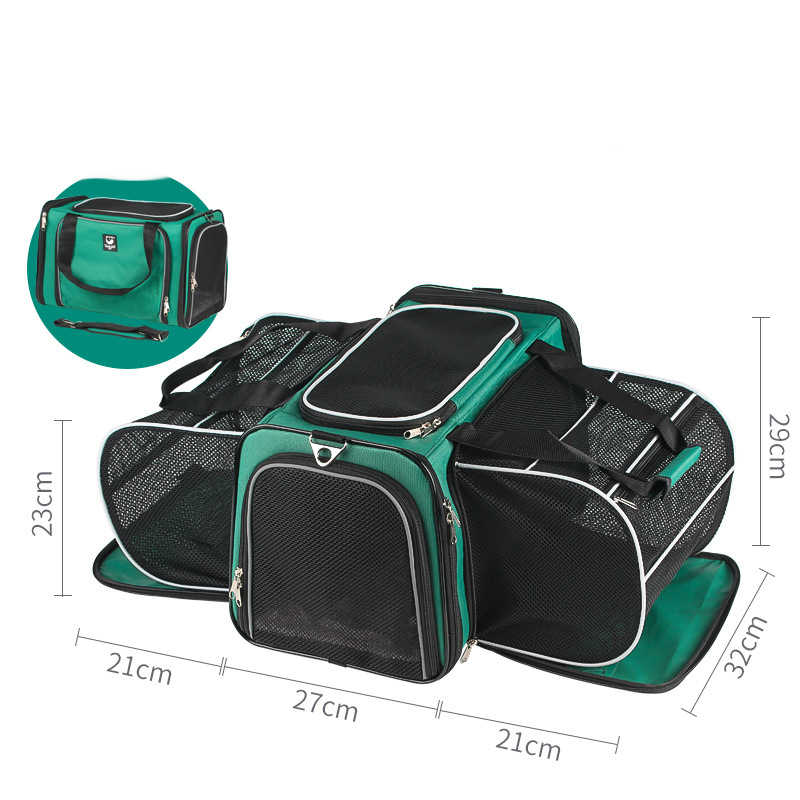 KFX-7063869 Portable Space Capsule Backpack for Dogs – Large Capacity, One & Two-Way Expansion, Available in Malachite Green and Starry Gray