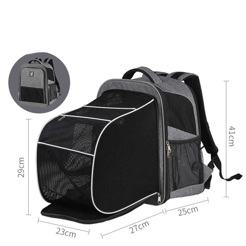 KFX-7063869 Portable Space Capsule Backpack for Dogs – Large Capacity, One & Two-Way Expansion, Available in Malachite Green and Starry Gray