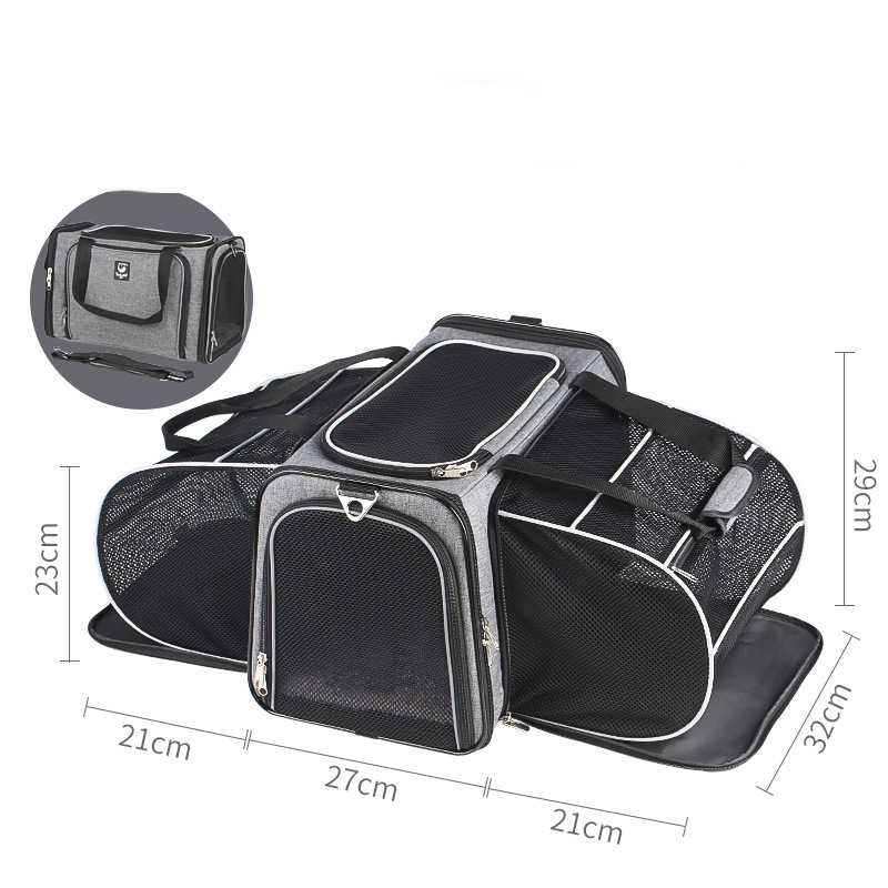 KFX-7063869 Portable Space Capsule Backpack for Dogs – Large Capacity, One & Two-Way Expansion, Available in Malachite Green and Starry Gray