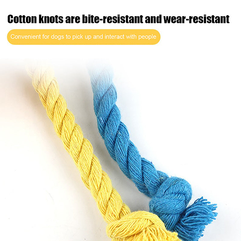 KFX-7064893 Interactive Cotton Rope Dog Toy with Cartoon Football Design for Tug of War and Dental Care
