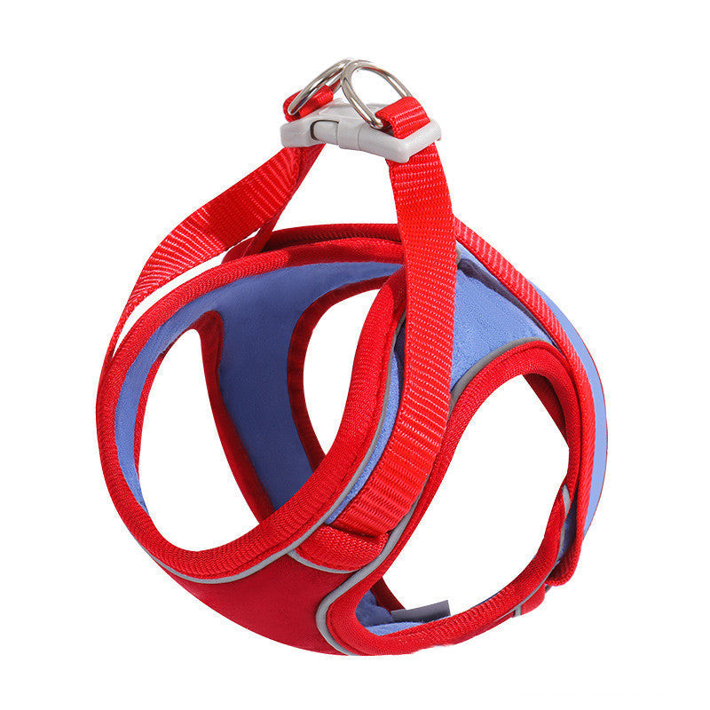 KFX-7066685 Reflective Anti-Escape Cat Harness with Leash - Suede Material, Various Colors, Sizes S to L
