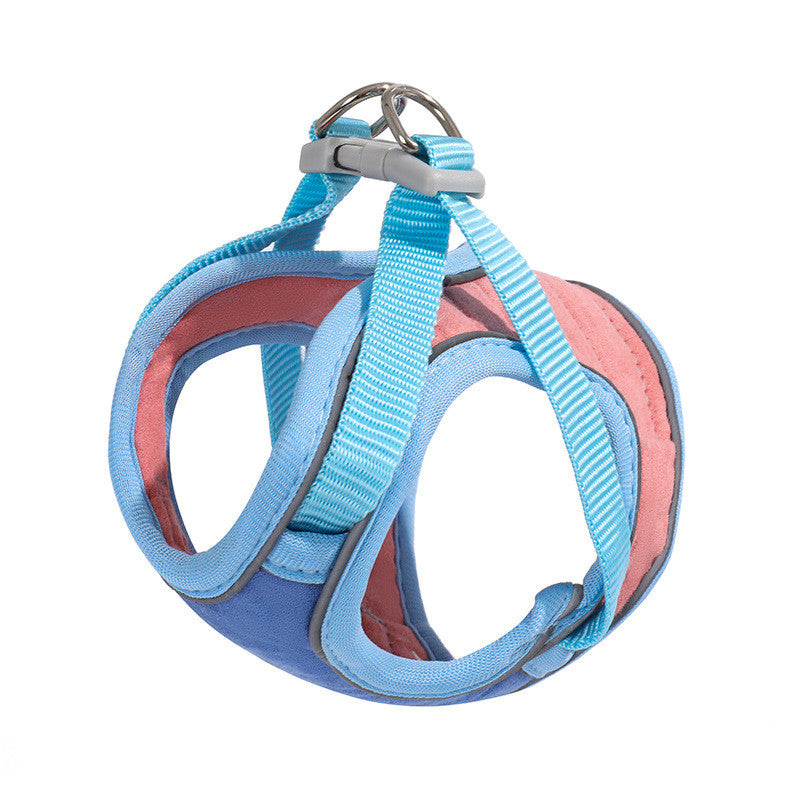 KFX-7066685 Reflective Anti-Escape Cat Harness with Leash - Suede Material, Various Colors, Sizes S to L