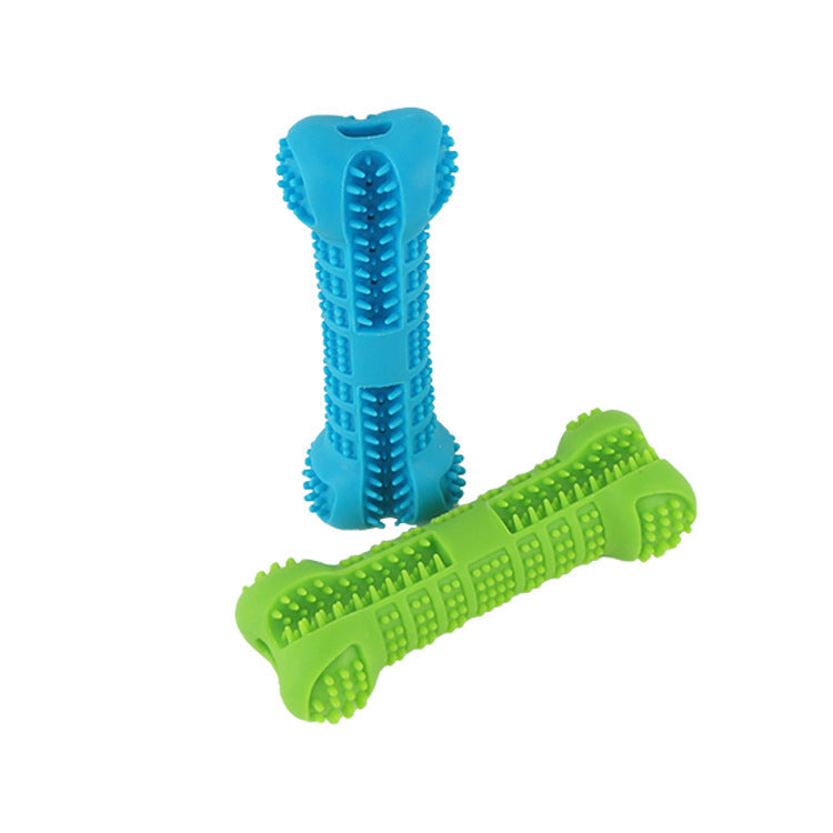 KFX-7068221 Sky Blue Silicone Bone Toothbrush Toy for Pet Dogs