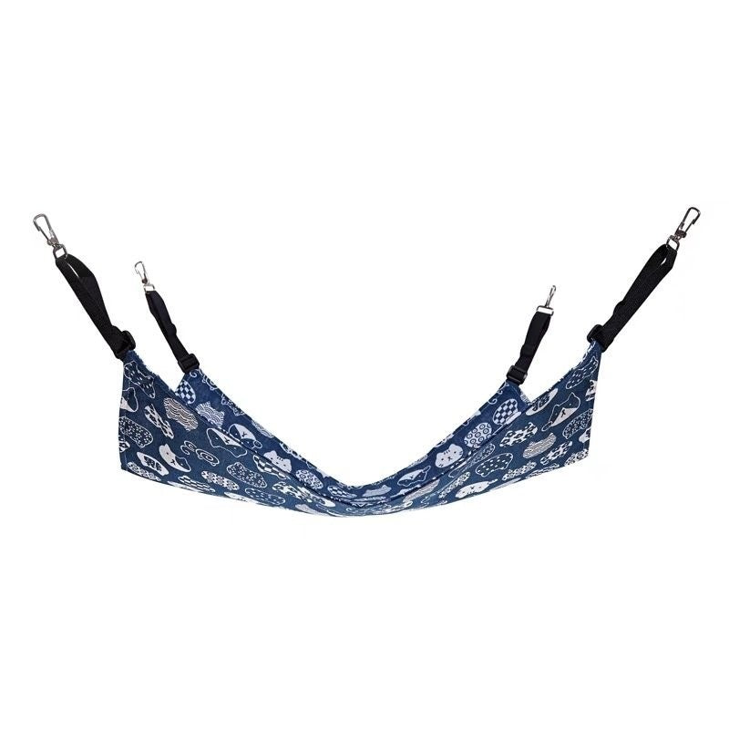 KFX-7069245 Fleece-Lined Cat Hammock in Various Winter Patterns - Comfortable Pet Bed for Cats