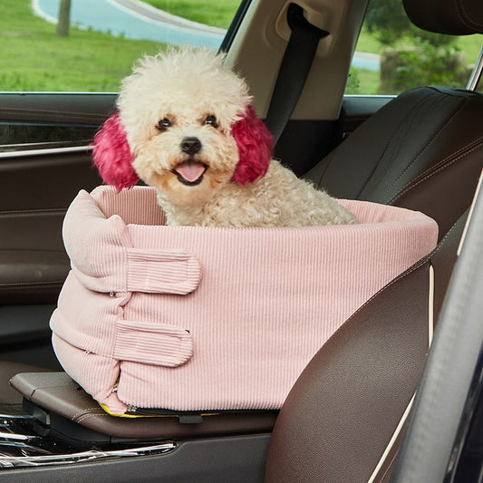 KFX-7071421 Cozy Cotton Safety Seat for Small Dogs and Cats, Removable and Washable, Fits Pets Up to 6.5kg