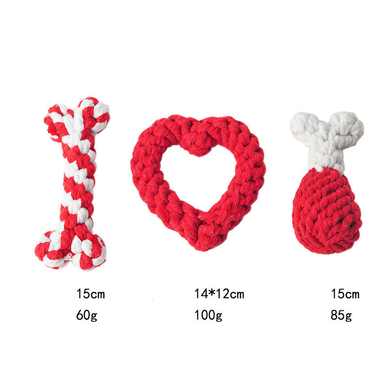 KFX-7073981 Cotton Rope Chew Toys for Small Dogs and Puppies - Interactive Training & Teething Solutions