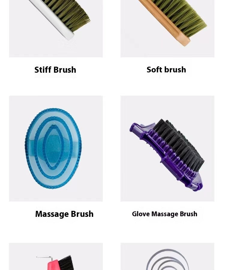 KFX-7074621 Equestrian Supplies Complete Horse Grooming Brush Set with Storage Bag
