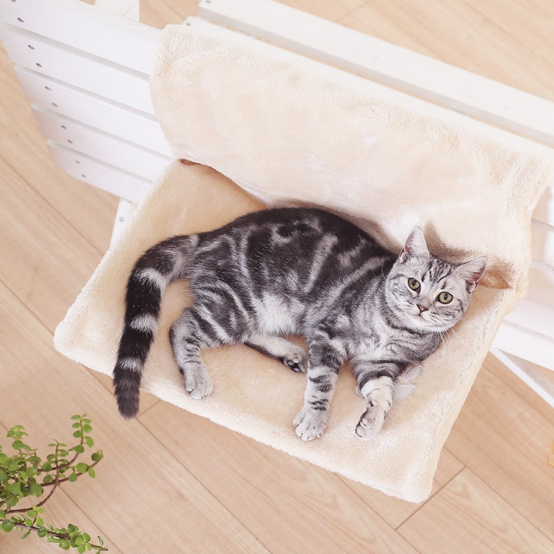 KFX-7074749 Plush Cat Bed Hammock for Cats - 46x30x25cm Cozy Sleeping Space