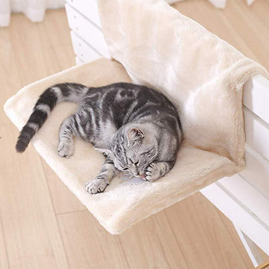 KFX-7074749 Plush Cat Bed Hammock for Cats - 46x30x25cm Cozy Sleeping Space