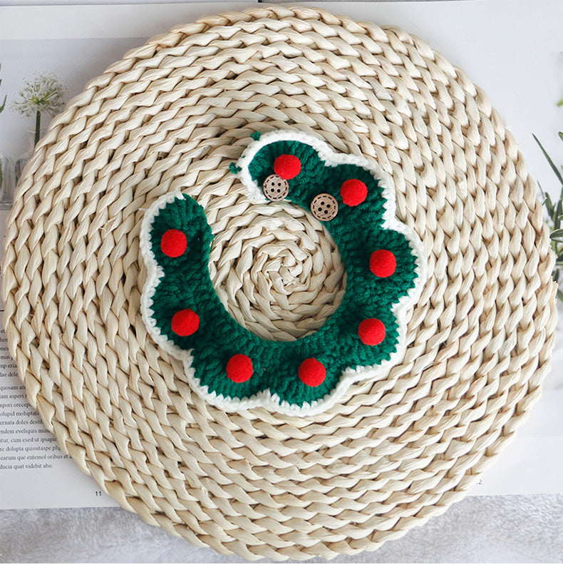 KFX-7075389 Christmas-Themed Knitted Scarf with Bells and Decorative Ribbons in Various Colors