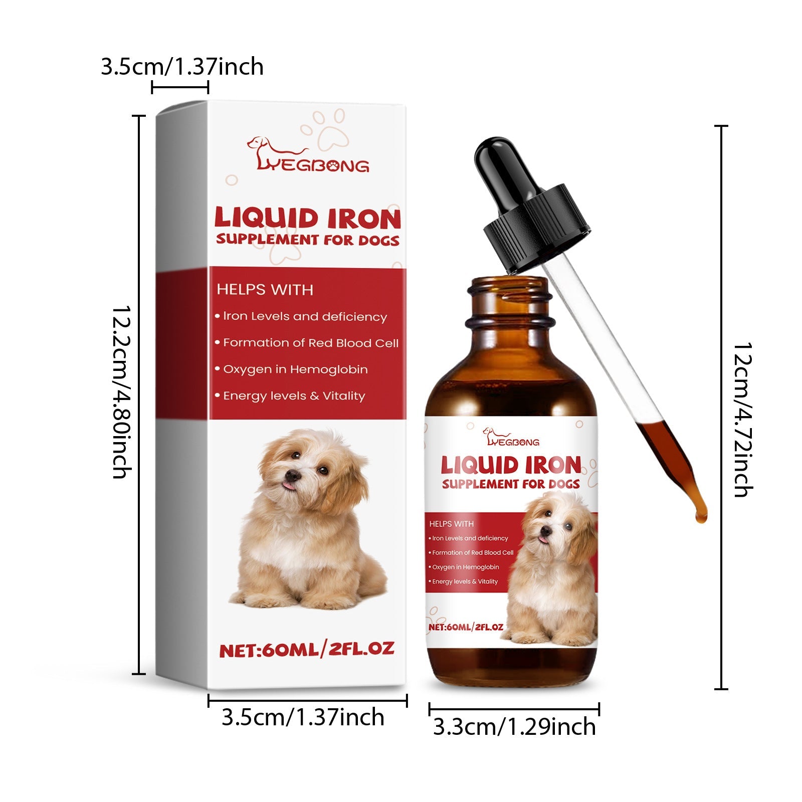 KFX-7076925 Pet Dog Syrup with Mild Ingredients for Care Supplement Absorption, 60ml