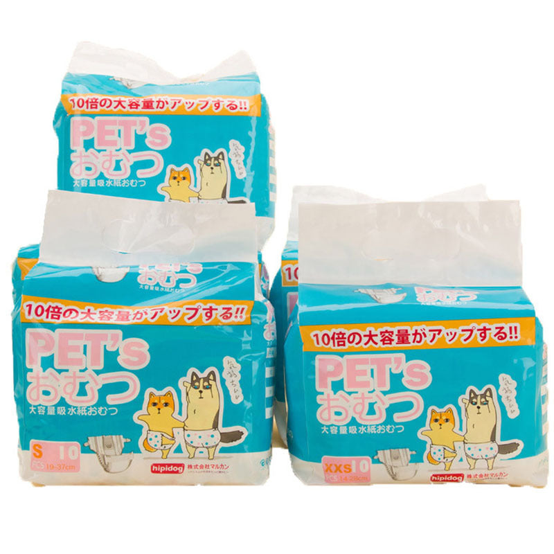 KFX-7079485 Pet Diaper Pants for Dogs - Sterile Paper, XXS to XL, 10 Pieces Per Pack