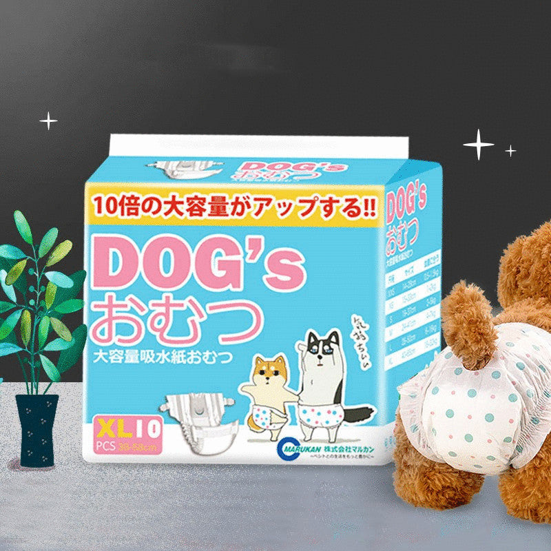 KFX-7079485 Pet Diaper Pants for Dogs - Sterile Paper, XXS to XL, 10 Pieces Per Pack