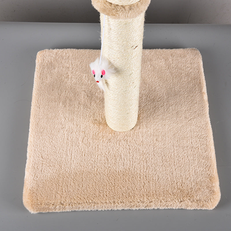 KFX-7082173 Sisal Cat Climbing Frame with Wood Base for Medium and Small Cats