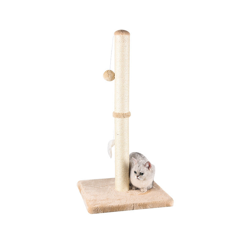 KFX-7082173 Sisal Cat Climbing Frame with Wood Base for Medium and Small Cats