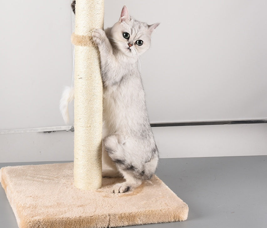 KFX-7082173 Sisal Cat Climbing Frame with Wood Base for Medium and Small Cats