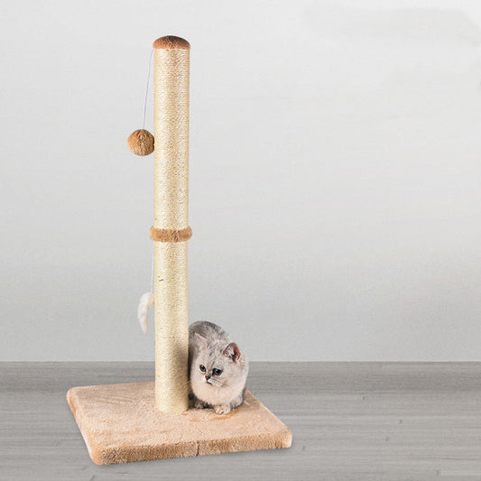 KFX-7082173 Sisal Cat Climbing Frame with Wood Base for Medium and Small Cats