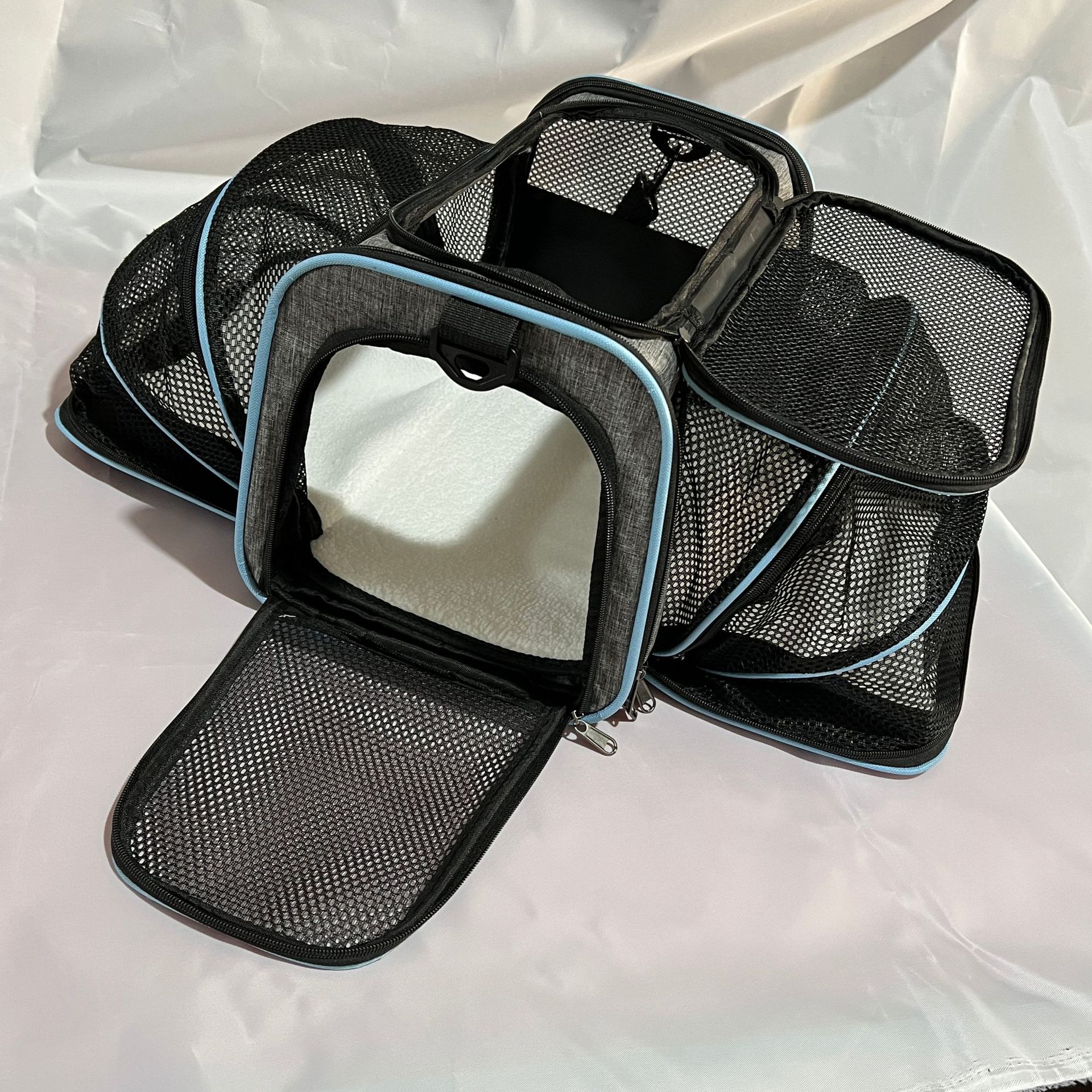 KFX-7082557 Large Capacity Portable Cat Bag – Medium Soft 600D Cation, Solid Color, Holds Up to 15 Jin