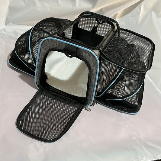 KFX-7082557 Large Capacity Portable Cat Bag – Medium Soft 600D Cation, Solid Color, Holds Up to 15 Jin