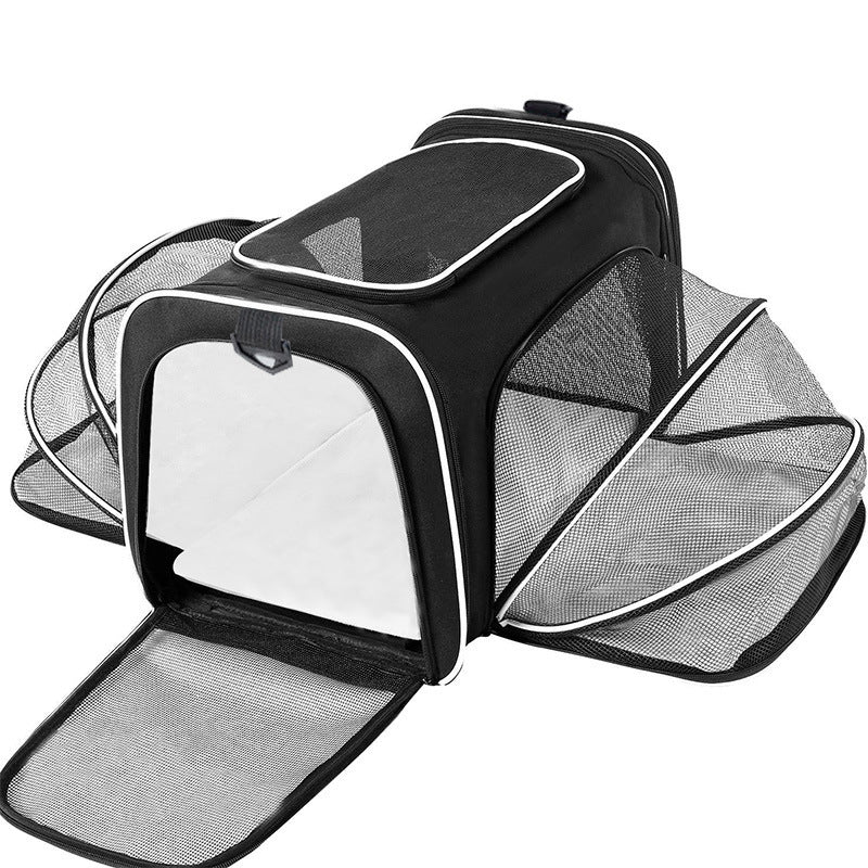KFX-7082557 Large Capacity Portable Cat Bag – Medium Soft 600D Cation, Solid Color, Holds Up to 15 Jin