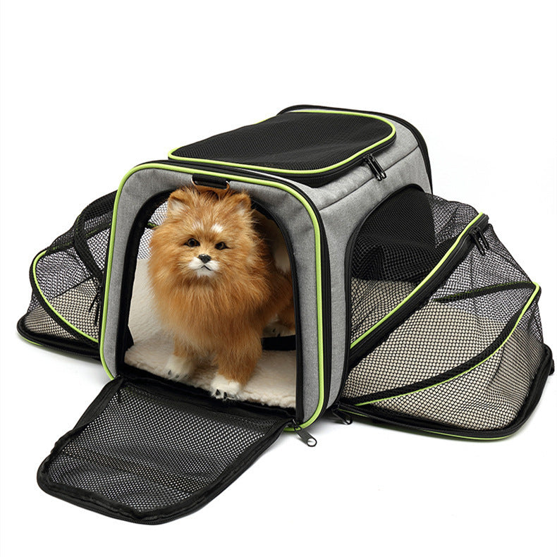 KFX-7082557 Large Capacity Portable Cat Bag – Medium Soft 600D Cation, Solid Color, Holds Up to 15 Jin