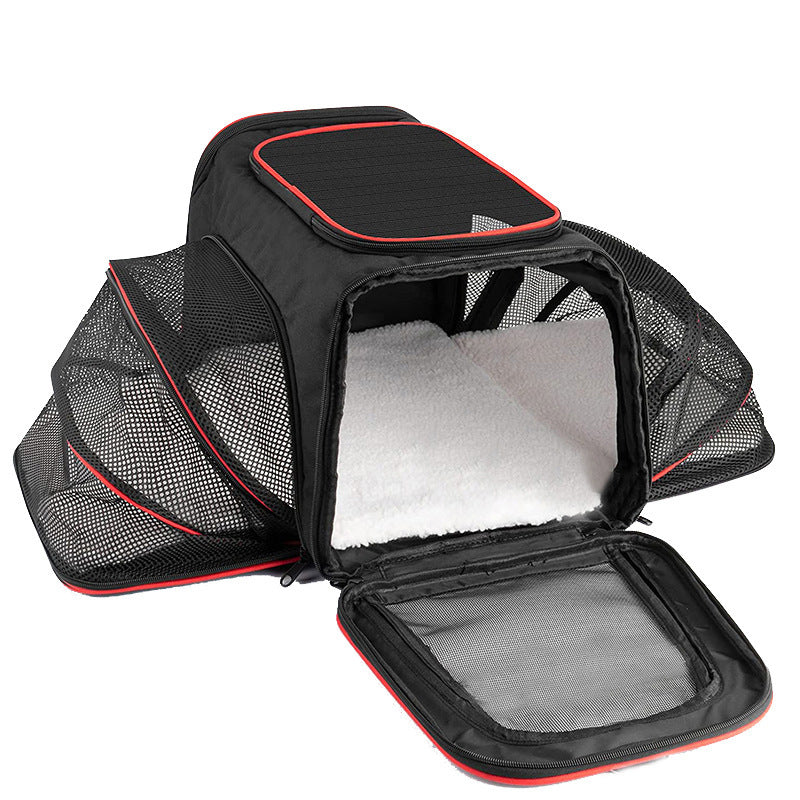 KFX-7082557 Large Capacity Portable Cat Bag – Medium Soft 600D Cation, Solid Color, Holds Up to 15 Jin