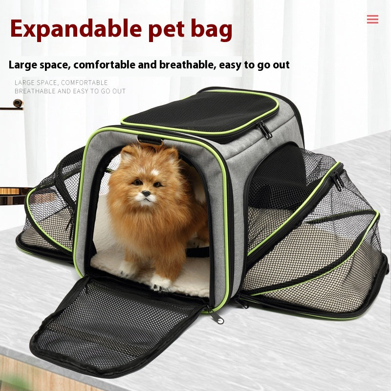 KFX-7082557 Large Capacity Portable Cat Bag – Medium Soft 600D Cation, Solid Color, Holds Up to 15 Jin