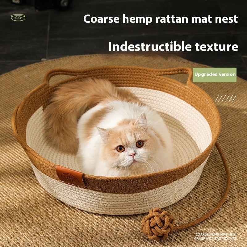 KFX-7082941 Cotton String Woven Cat Nest Mat in Various Sizes and Colors