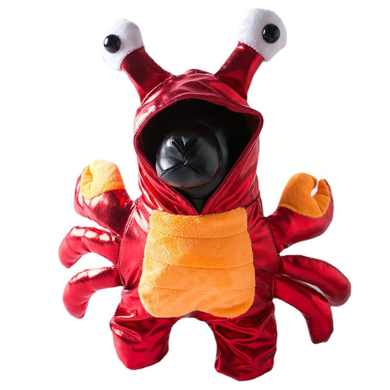 KFX-7083069 Transformative Cat and Dog Halloween Costume in Red, PU Material, Sizes S-XL
