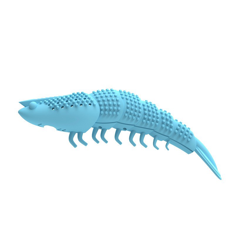 KFX-7084477 Catnip Silicone Crayfish Toy for Cats - Molar Teeth Cleaning & Bite Relief