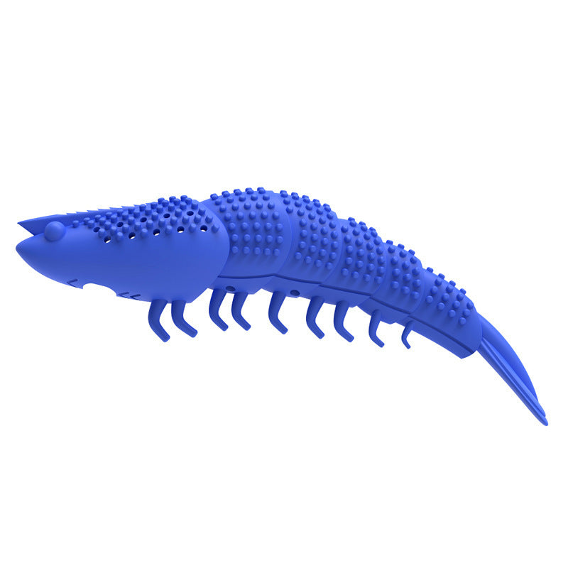 KFX-7084477 Catnip Silicone Crayfish Toy for Cats - Molar Teeth Cleaning & Bite Relief