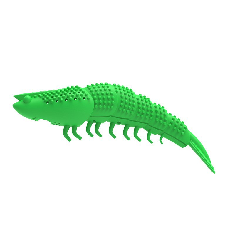 KFX-7084477 Catnip Silicone Crayfish Toy for Cats - Molar Teeth Cleaning & Bite Relief