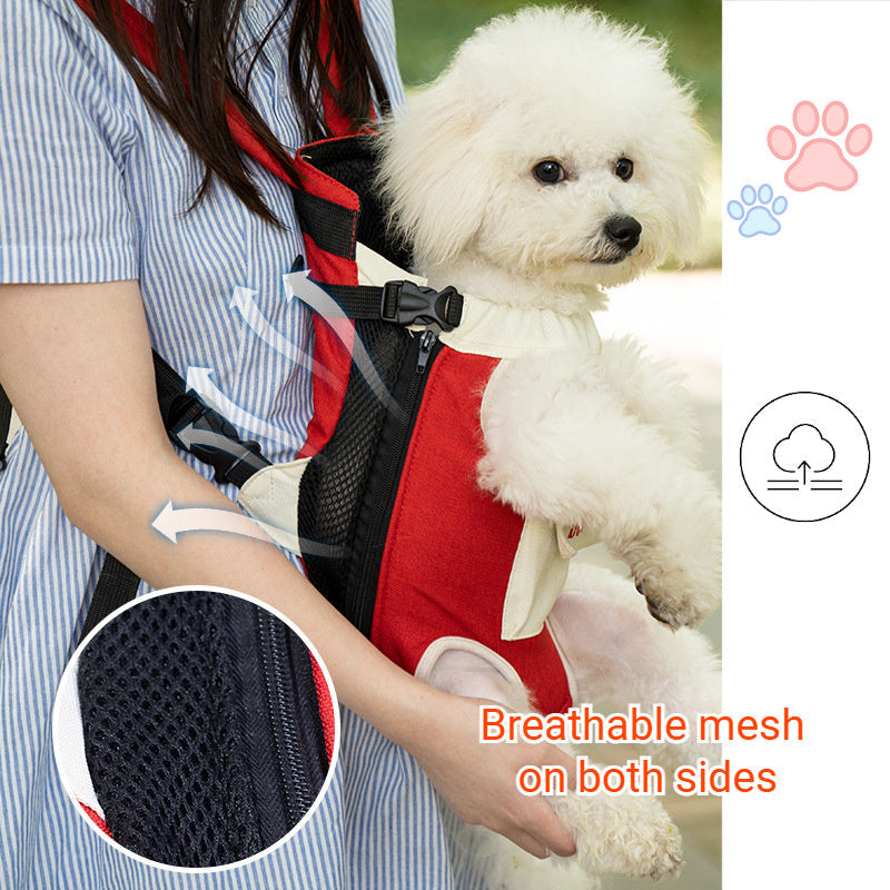 KFX-7086141 Pet Front Carrier Sling Bag for Dogs and Cats - Breathable Portable Backpack with Cross Shoulder Strap