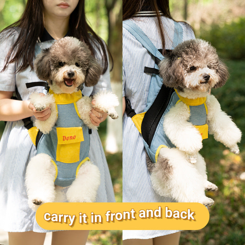 KFX-7086141 Pet Front Carrier Sling Bag for Dogs and Cats - Breathable Portable Backpack with Cross Shoulder Strap