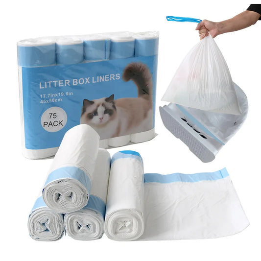 KFX-708627 Durable Tear-Resistant Cat Litter Box Liners for Easy Cleanup, Eco-Friendly Design
