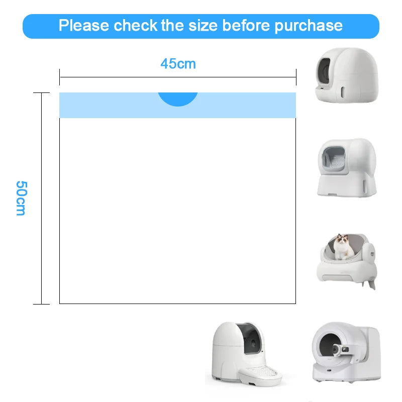 KFX-708627 Durable Tear-Resistant Cat Litter Box Liners for Easy Cleanup, Eco-Friendly Design