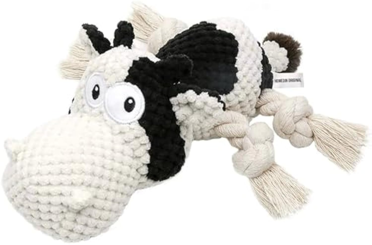 KFX-7091901 Durable Plush Dog Toy with Squeaker and Crinkle Ears, Chew Toy for Small, Medium, and Large Dogs