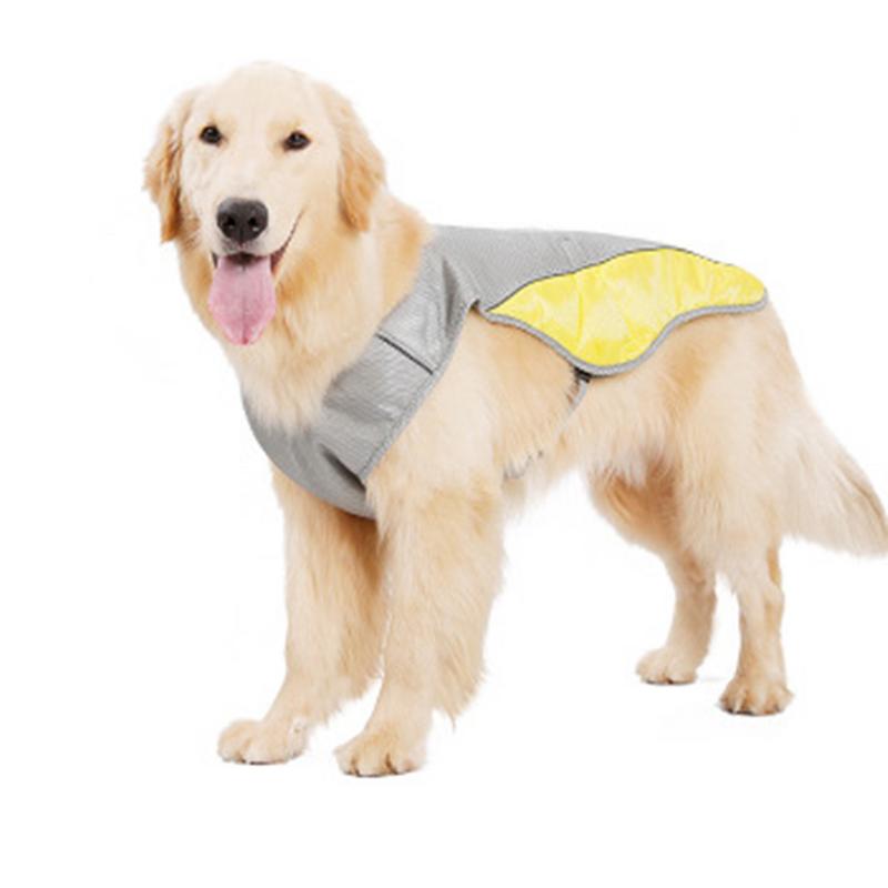 KFX-7092797 Breathable Cooling Vest for Dogs - Heat-Resistant, Moisture-Absorbing Fabric, Reflective Strips, Adjustable Fit