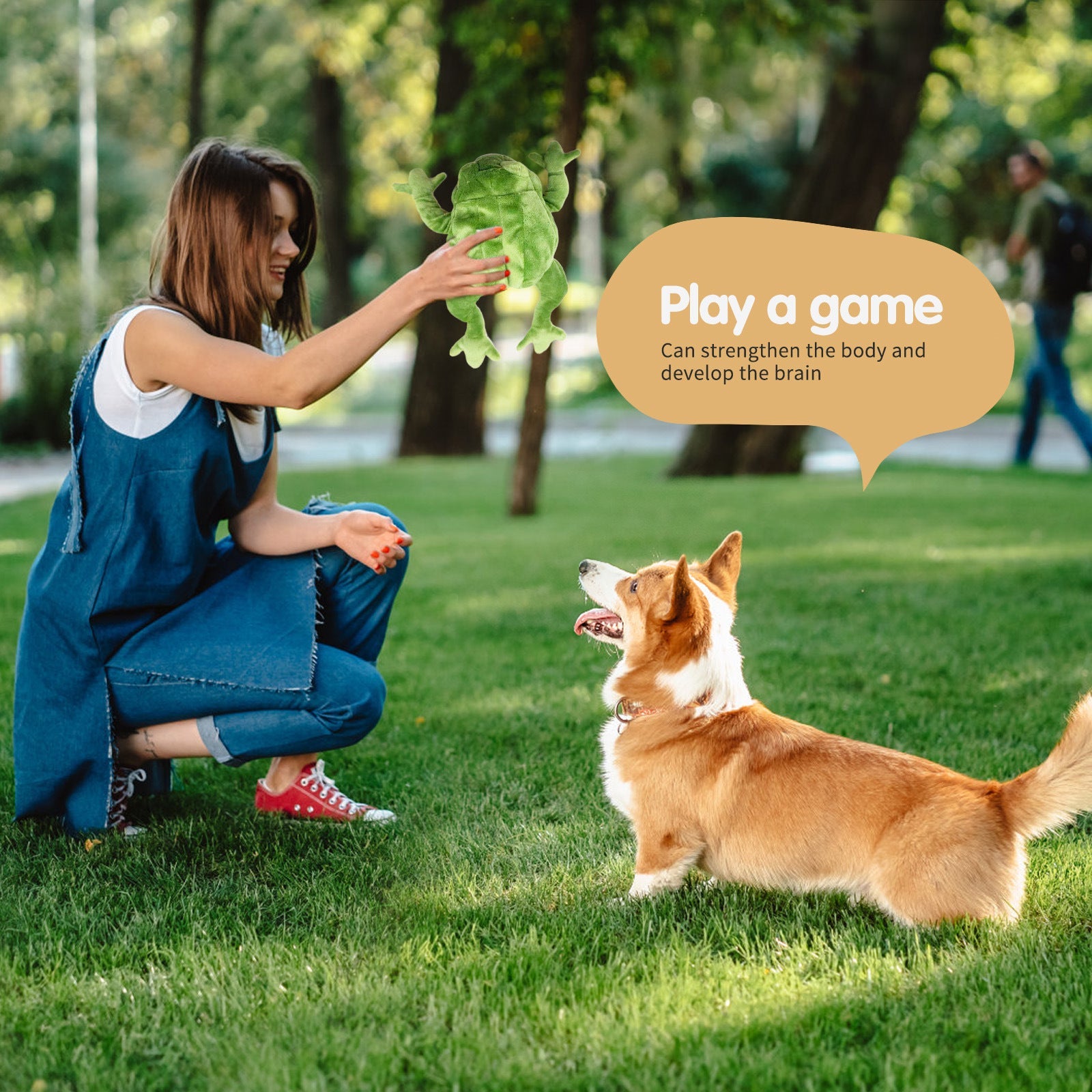 KFX-7094077 Plush Dog Toy with Sound, Bite-Resistant Design – Golden Retriever Doll for Playtime and Companionship