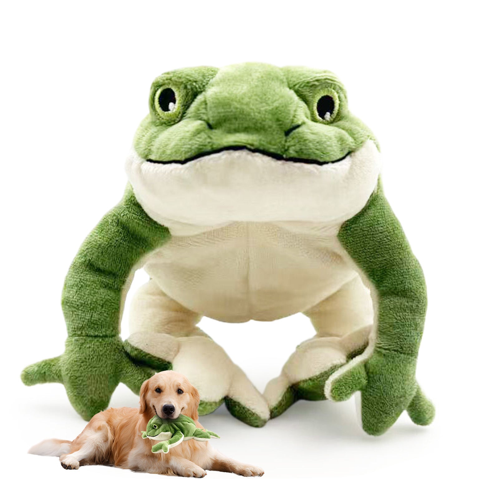KFX-7094077 Plush Dog Toy with Sound, Bite-Resistant Design – Golden Retriever Doll for Playtime and Companionship