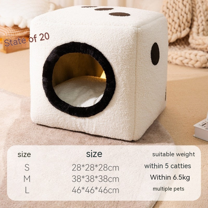 KFX-7094461 Cozy Windproof Pumpkin-Themed Pet Bed for Cats and Small Dogs