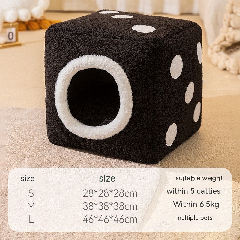 KFX-7094461 Cozy Windproof Pumpkin-Themed Pet Bed for Cats and Small Dogs