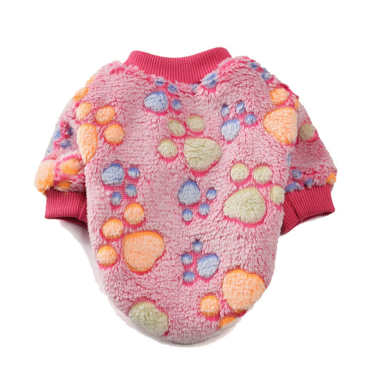 KFX-7094973 Stylish Dog Sweater with Fun Patterns - Milk Bottle, Stars, Bones, Footprints in Various Colors and Sizes
