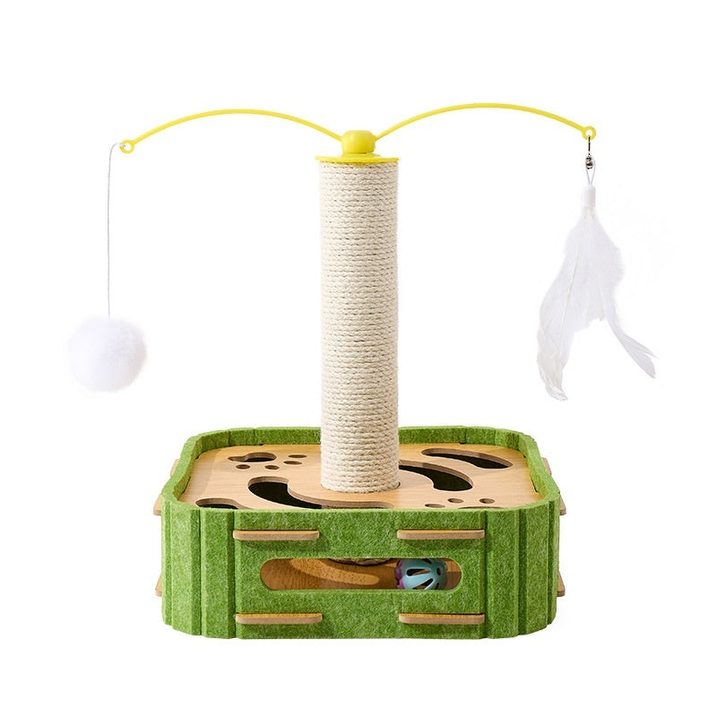 KFX-7095229 Interactive Cat Puzzle Toy - Turntable Design with Multiple Styles in Felt