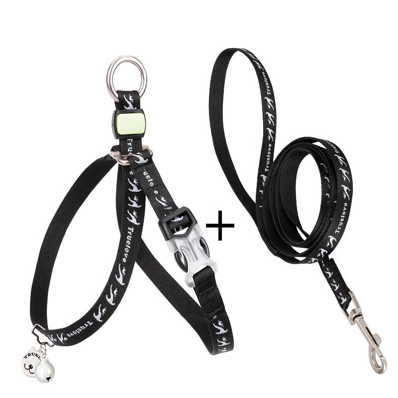 KFX-7095869 Adjustable Pet Chest Strap with Leash for Small Dogs and Cats in Various Colors
