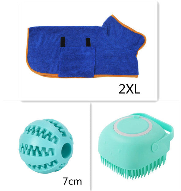 KFX-7095997 Silicone Dog Bath Massage Gloves for Gentle Grooming and Cleaning Pets